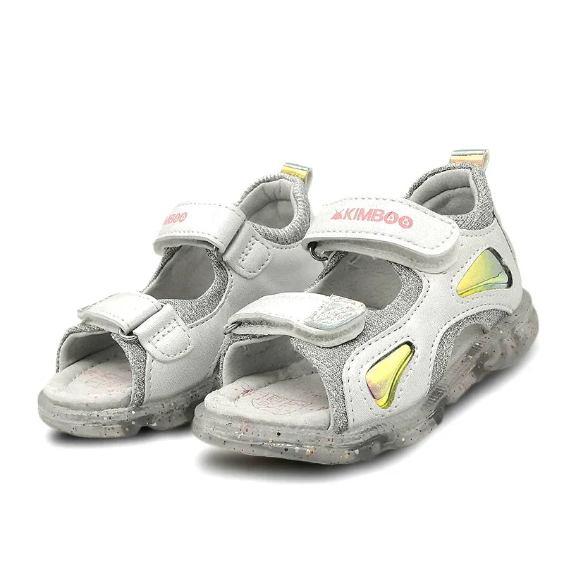 Fashion Leather Orthopedic Girl Sandals antiskid Children Shoes,