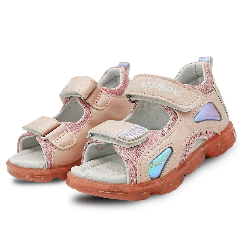 Fashion Leather Orthopedic Girl Sandals antiskid Children Shoes,