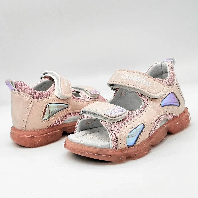 Fashion Leather Orthopedic Girl Sandals antiskid Children Shoes,