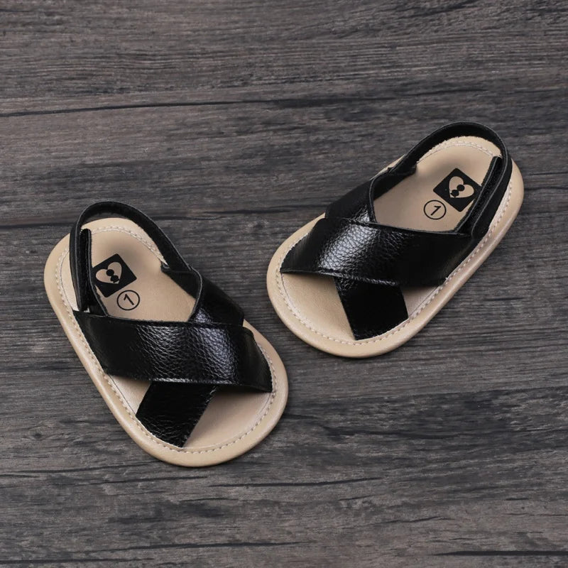 Fashion PU Leather Baby Boys Girls Shoes Summer