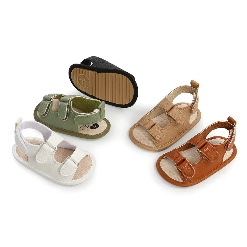 Fashion PU Leather Baby Boys Girls Shoes Summer