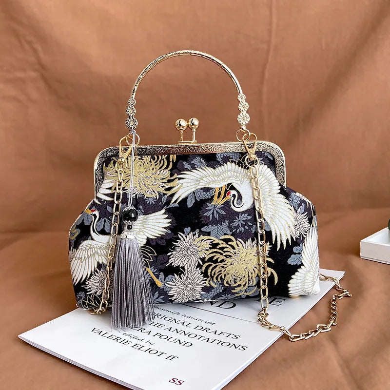 Fashion Vintage Fringe Bag Small Shell Bags Chain