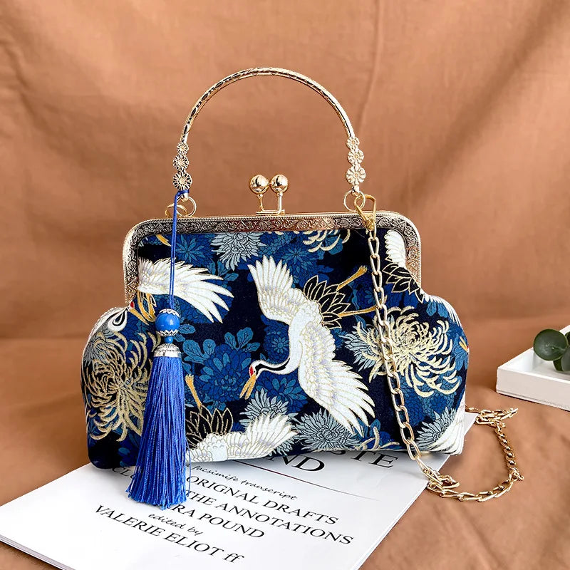 Fashion Vintage Fringe Bag Small Shell Bags Chain
