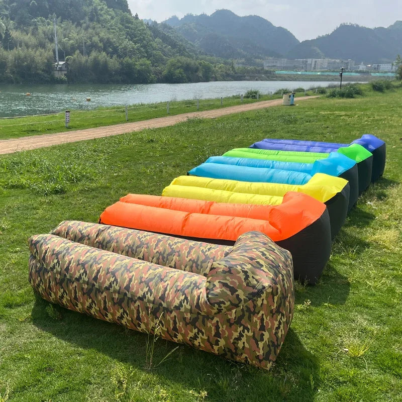 Fast Inflatable Sofa Camping Air Lounger Beach Sleeping