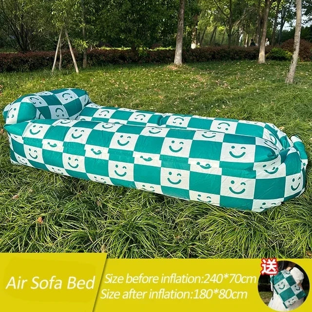 Fast Inflatable Sofa Camping Air Lounger Beach Sleeping