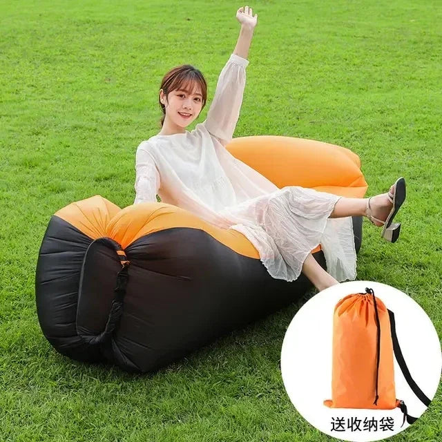 Fast Inflatable Sofa Camping Air Lounger Beach Sleeping
