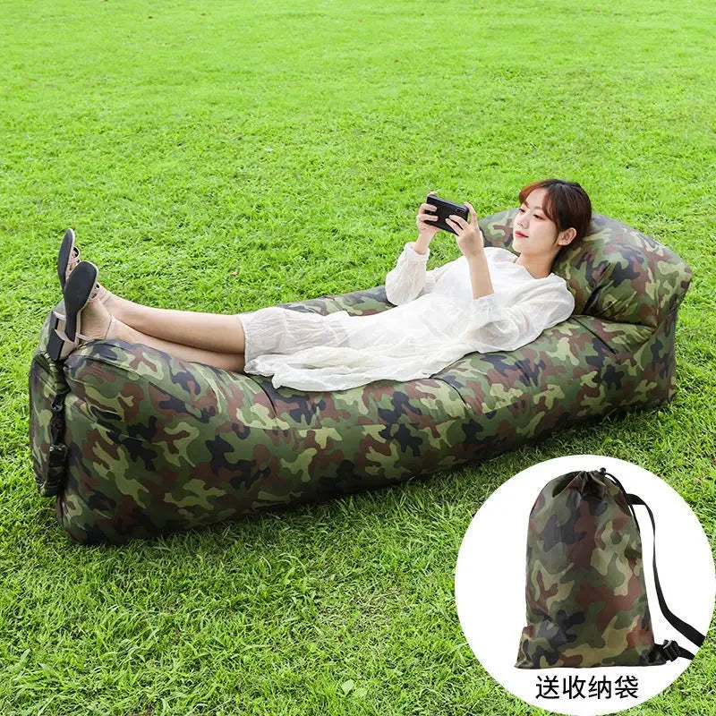 Fast Inflatable Sofa Camping Air Lounger Beach Sleeping