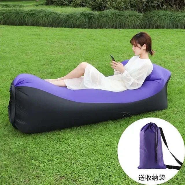 Fast Inflatable Sofa Camping Air Lounger Beach Sleeping