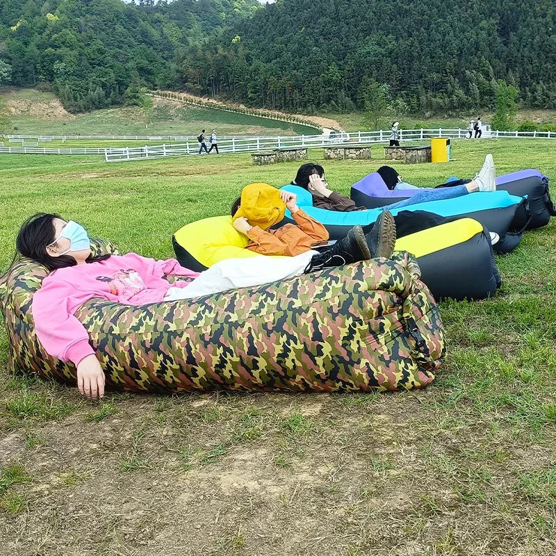 Fast Inflatable Sofa Camping Air Lounger Beach Sleeping