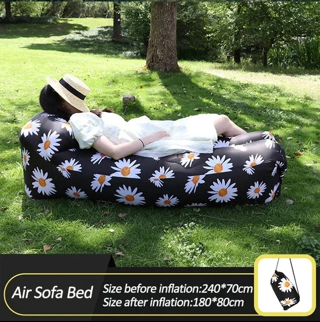 Fast Inflatable Sofa Camping Air Lounger Beach Sleeping