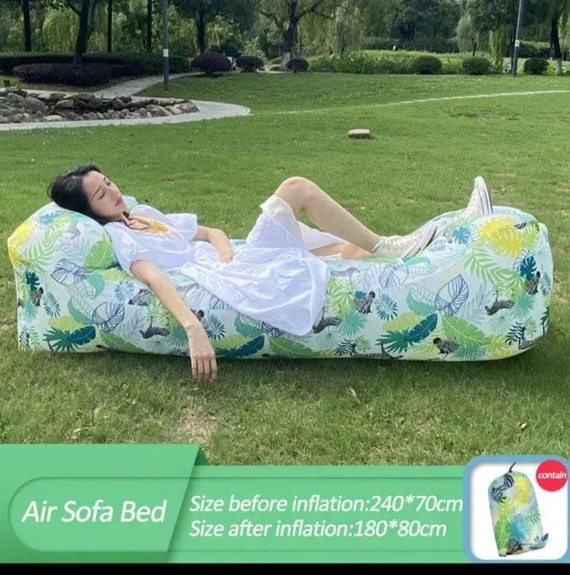 Fast Inflatable Sofa Camping Air Lounger Beach Sleeping