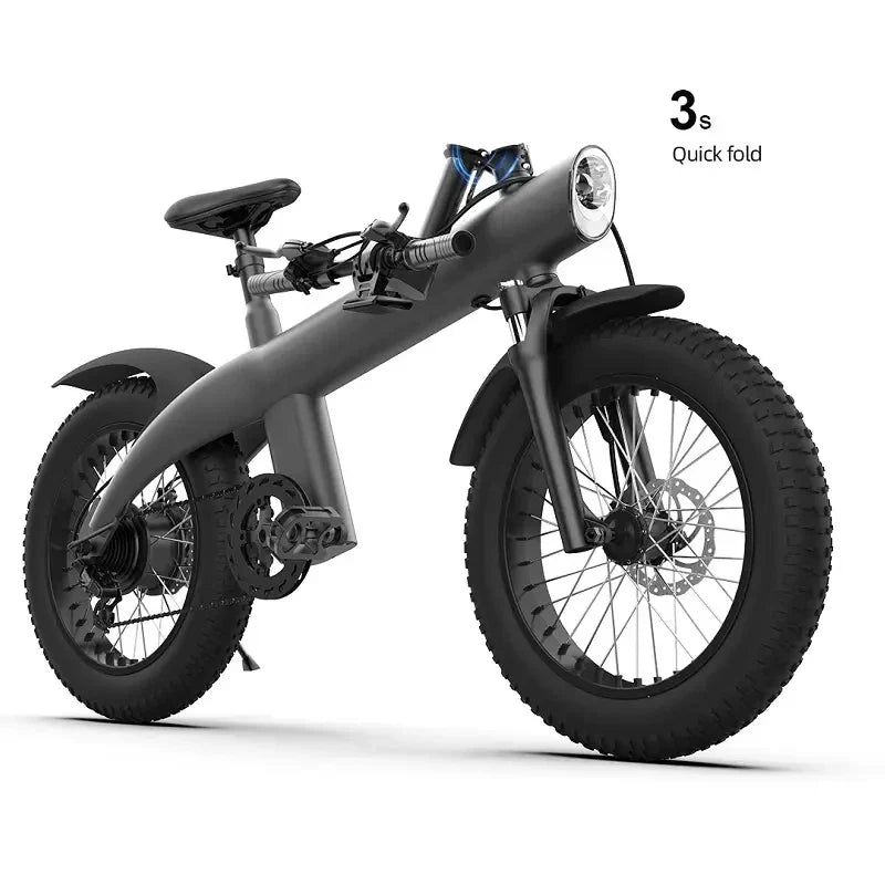 Fat Tire Ebike 20 Inch 7 Speed Mountain