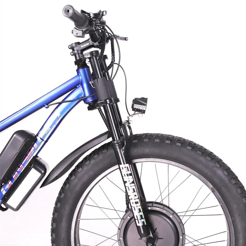 Fat bicycle electric bicycle 2000W * 2 front