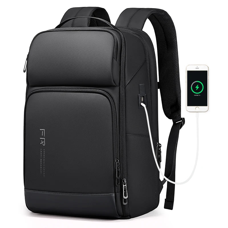 Fenruien Business Waterproof Backpacks USB Charging Men Backpack