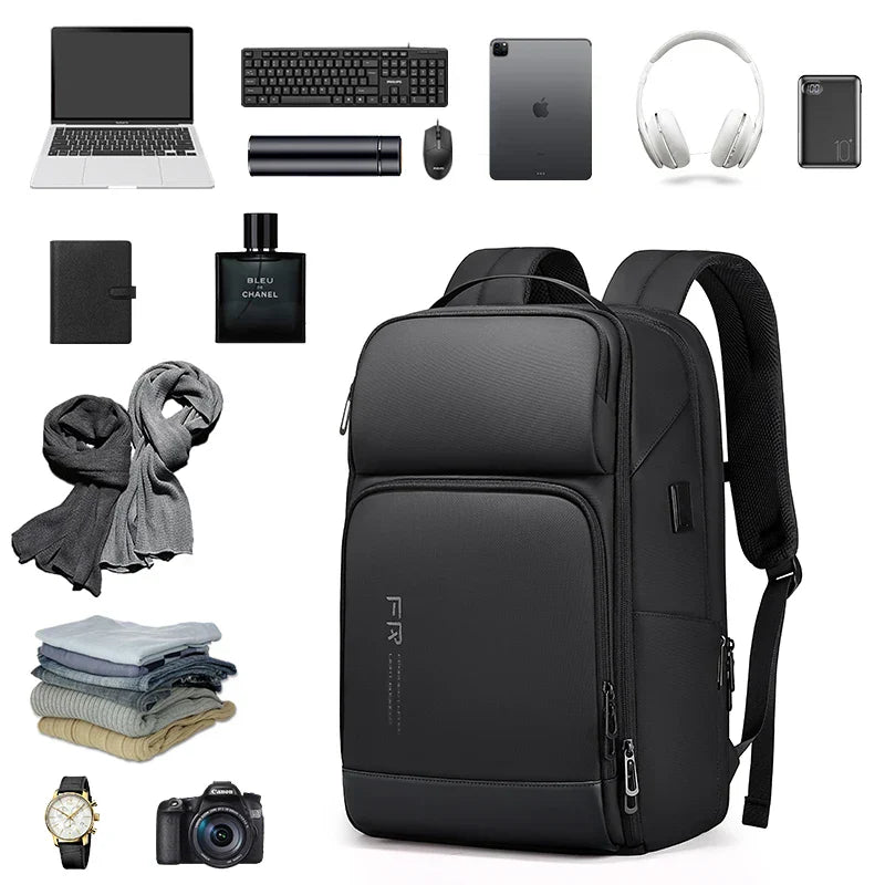 Fenruien Business Waterproof Backpacks USB Charging Men Backpack