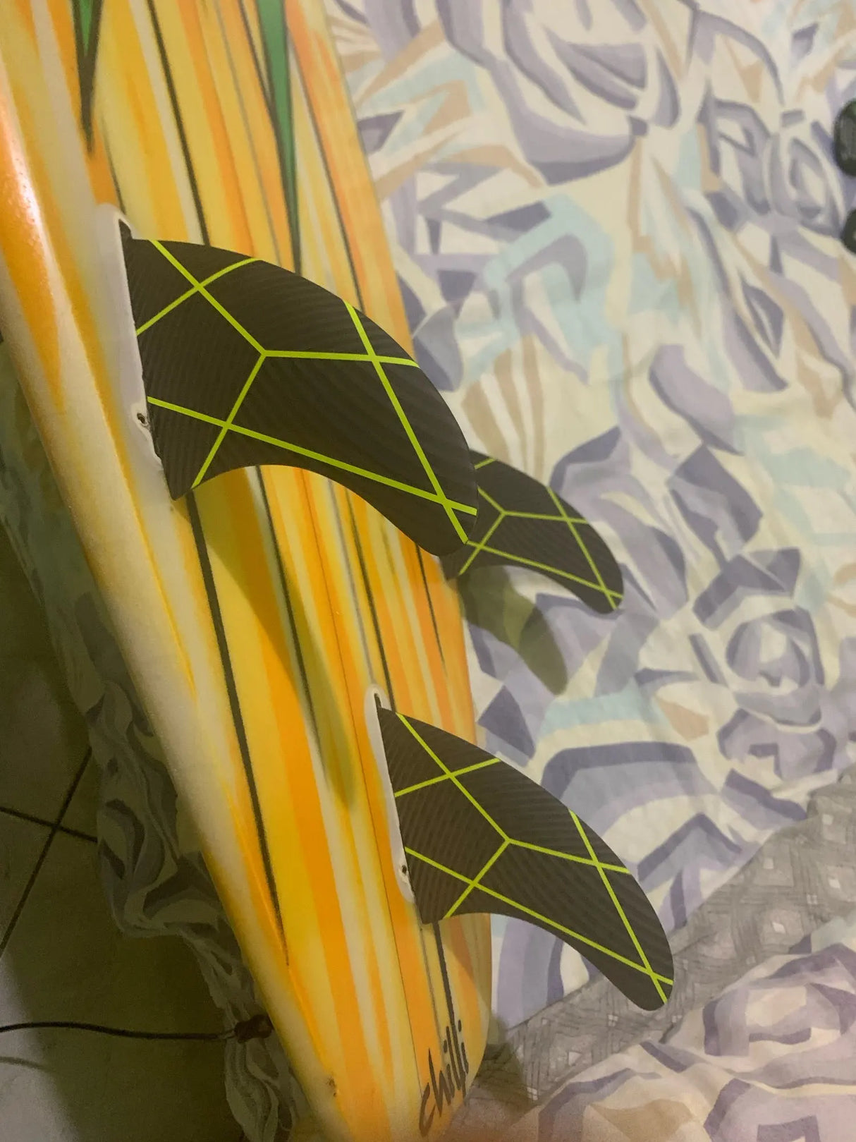 Fiberglass Surf Fins Thrusters Tri set Paddle Board