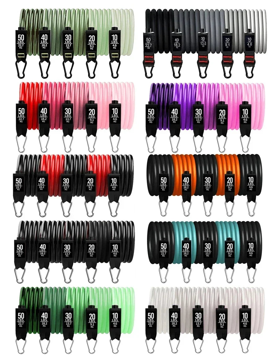 Fitness Resistance Bands Set Yoga 5 Tube Workout