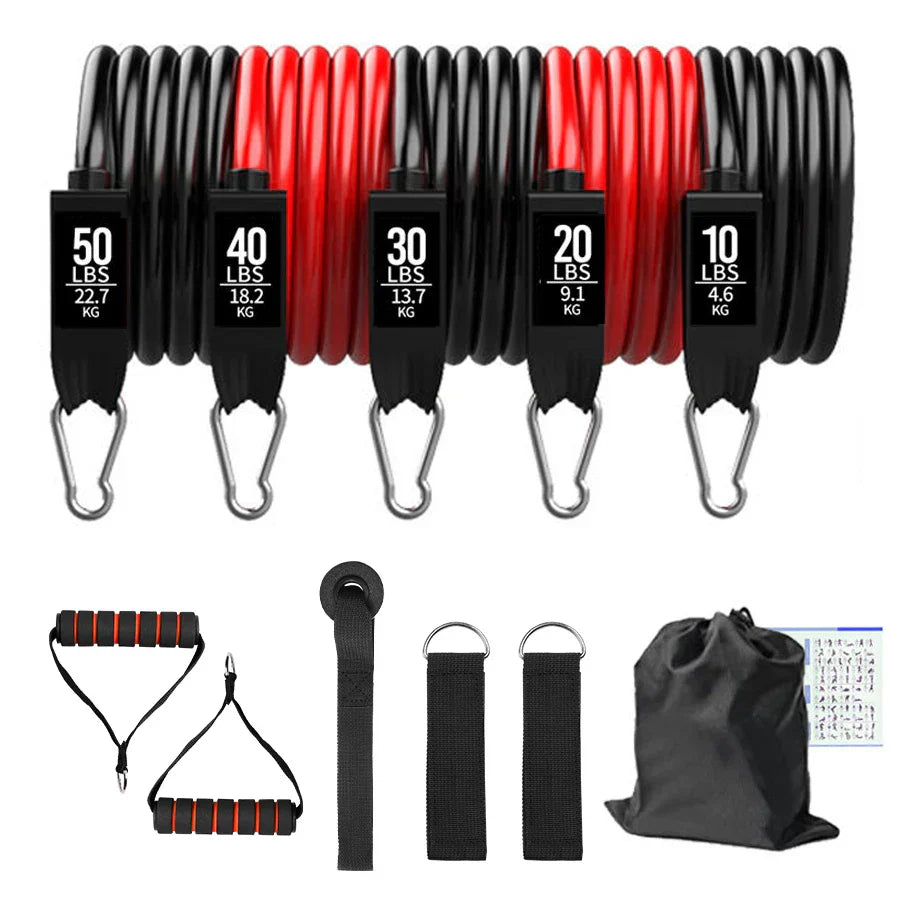 Fitness Resistance Bands Set Yoga 5 Tube Workout