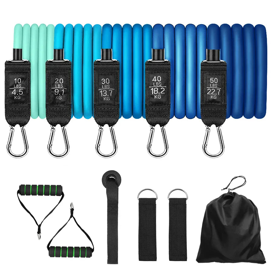 Fitness Resistance Bands Set Yoga 5 Tube Workout