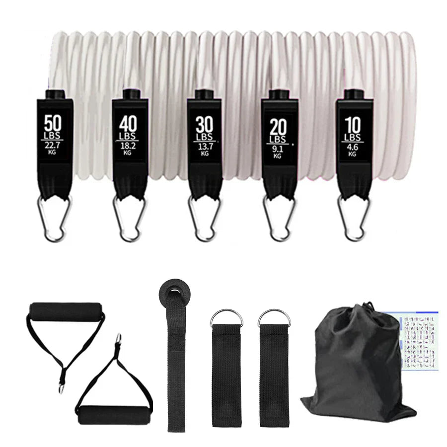 Fitness Resistance Bands Set Yoga 5 Tube Workout