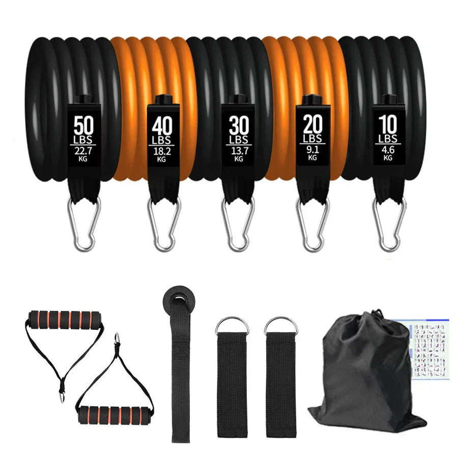 Fitness Resistance Bands Set Yoga 5 Tube Workout
