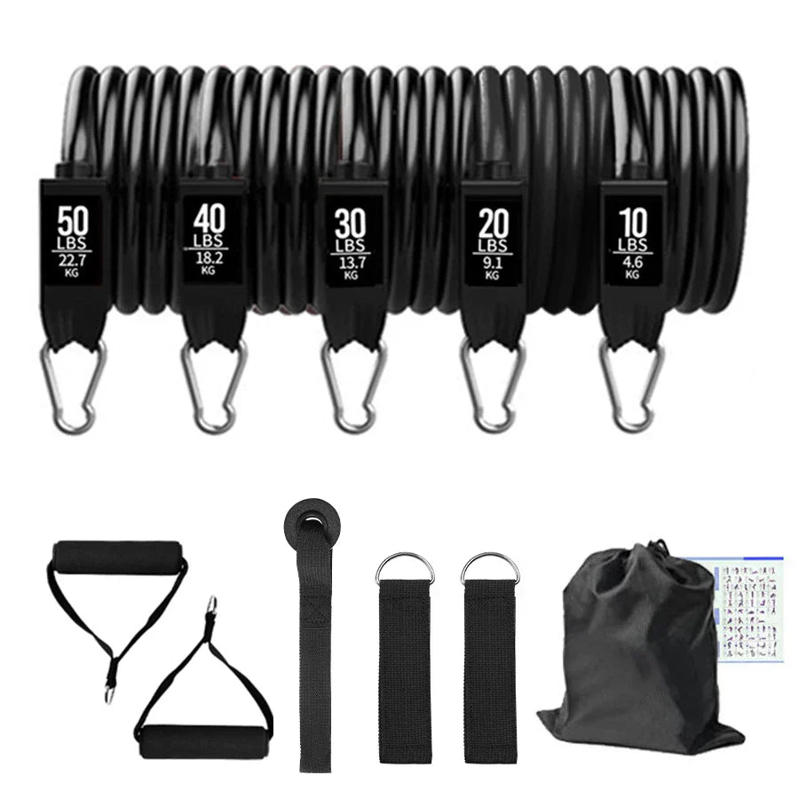 Fitness Resistance Bands Set Yoga 5 Tube Workout