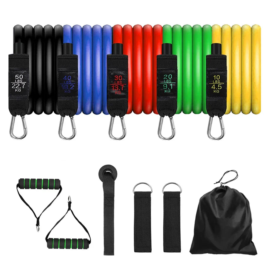 Fitness Resistance Bands Set Yoga 5 Tube Workout