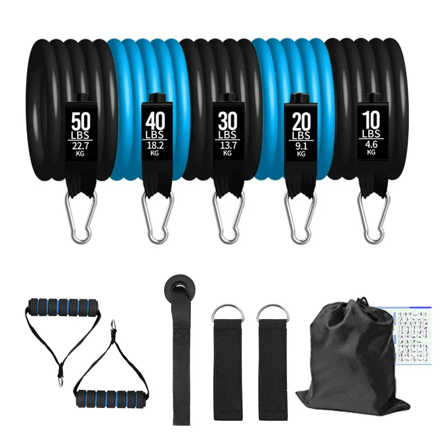 Fitness Resistance Bands Set Yoga 5 Tube Workout