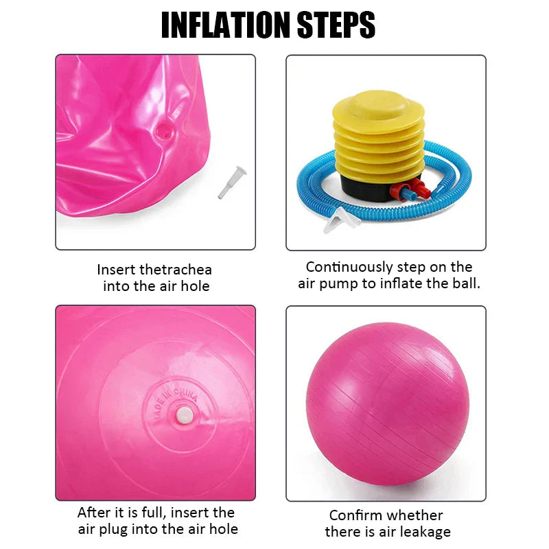 Fitness Yoga Ball with Training BeltPVC Thickened Inflatable
