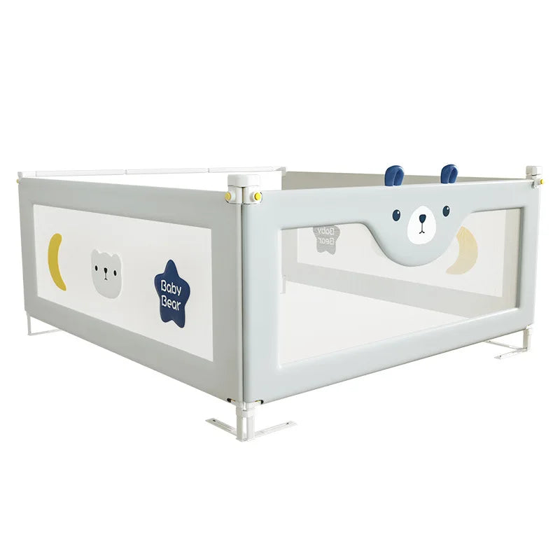 Foldable Baby Protective Playpen Fence Bed Rail Guardrail