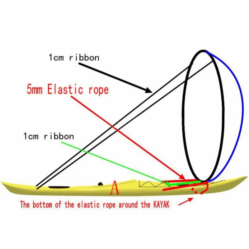 Foldable Durable Kayak Boat Wind Sail Sup Paddle
