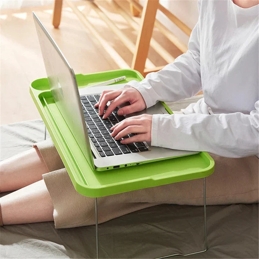 Folding Computer Desk With Cup Holder Portable Bed