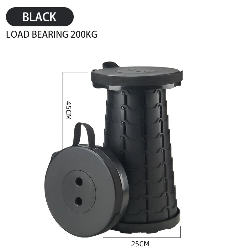 Folding Telescopic Stool Portable Lightweight Thickened Plastic Stools