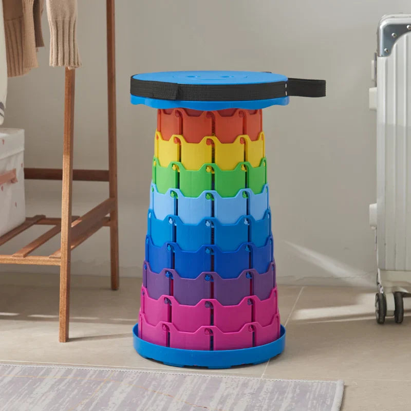 Folding Telescopic Stool Portable Lightweight Thickened Plastic Stools