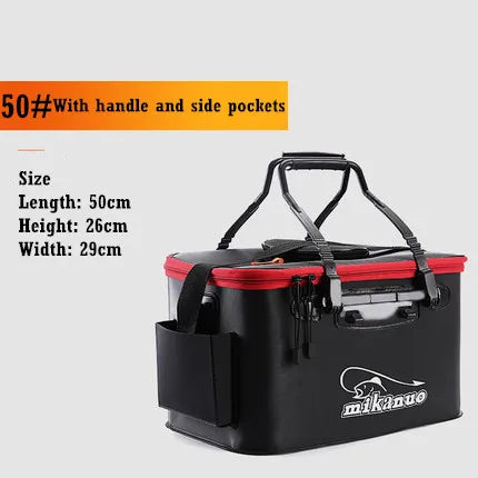 Folding live Fishing Bucket EVA Thickening Fish Bucket