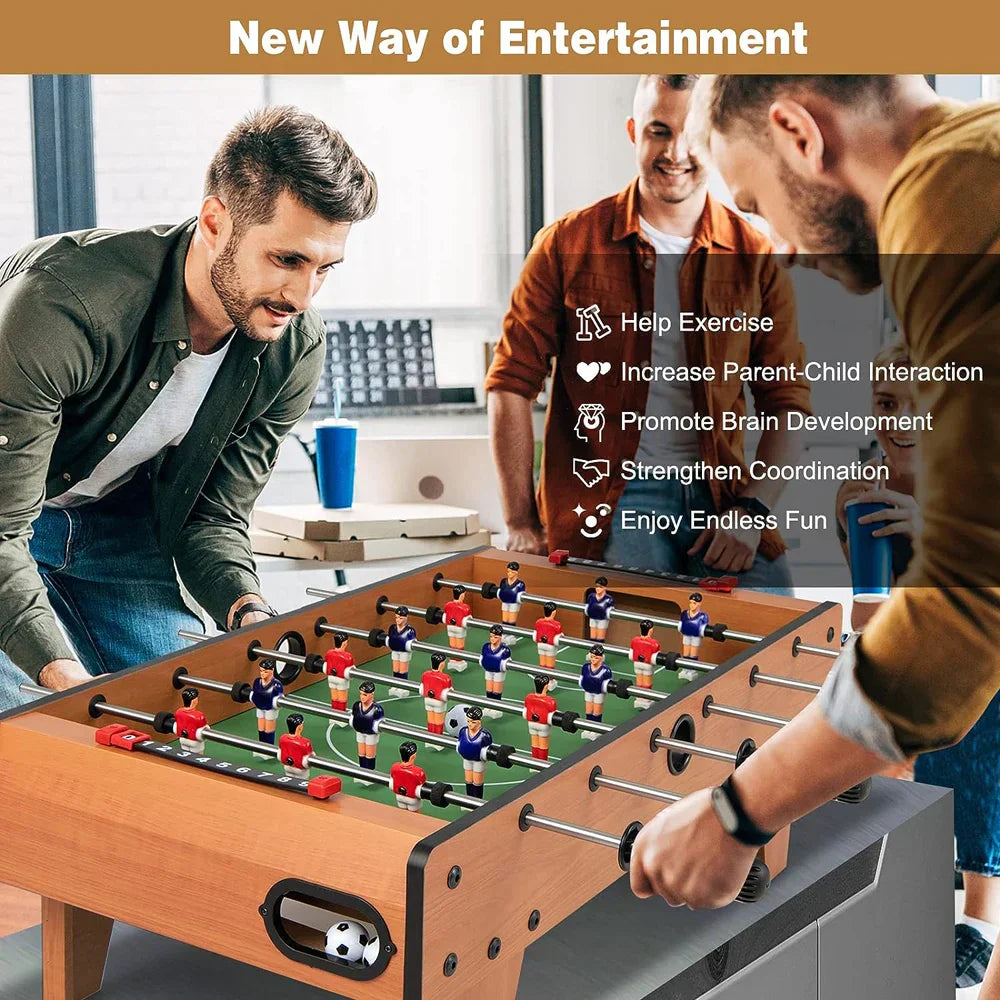 Foosball Table Easily Assemble Wooden Soccer Games Table