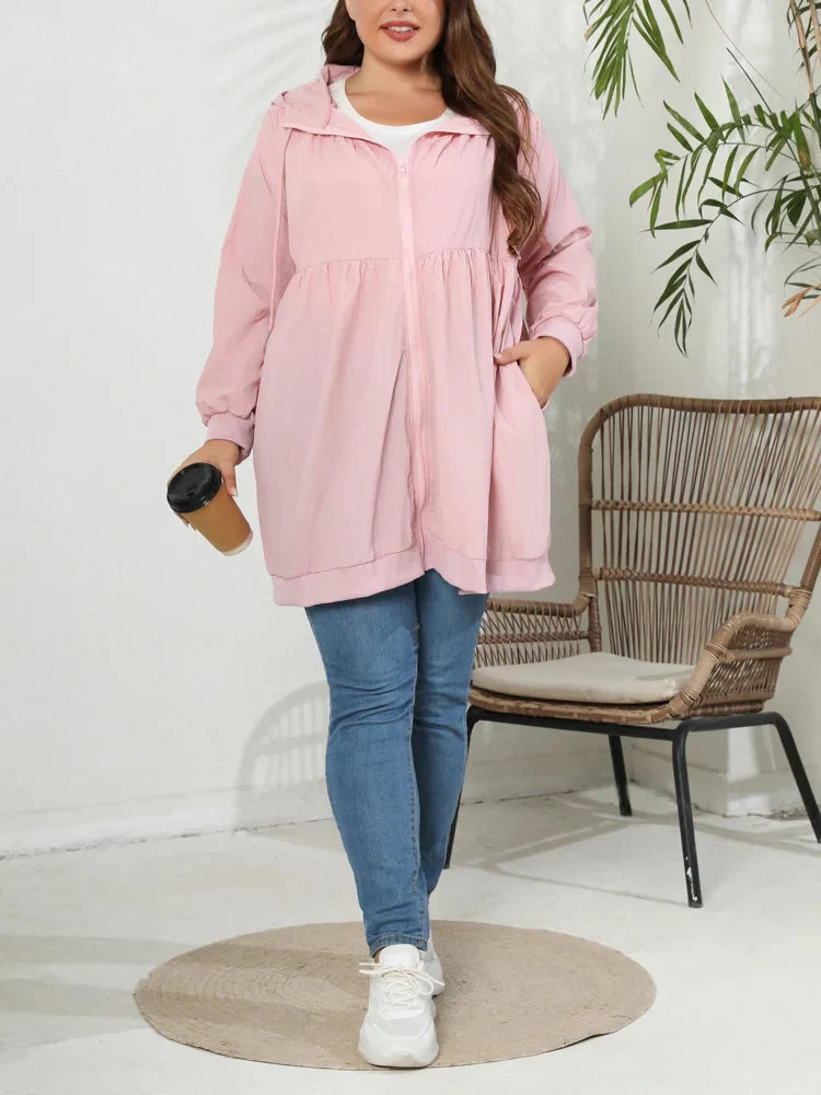GIBSIE Plus Size Womens Casual Long Jackets 2023