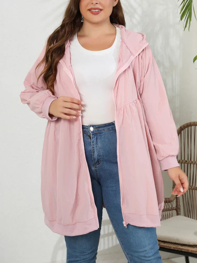 GIBSIE Plus Size Womens Casual Long Jackets 2023