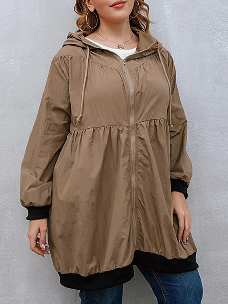 GIBSIE Plus Size Womens Casual Long Jackets 2023