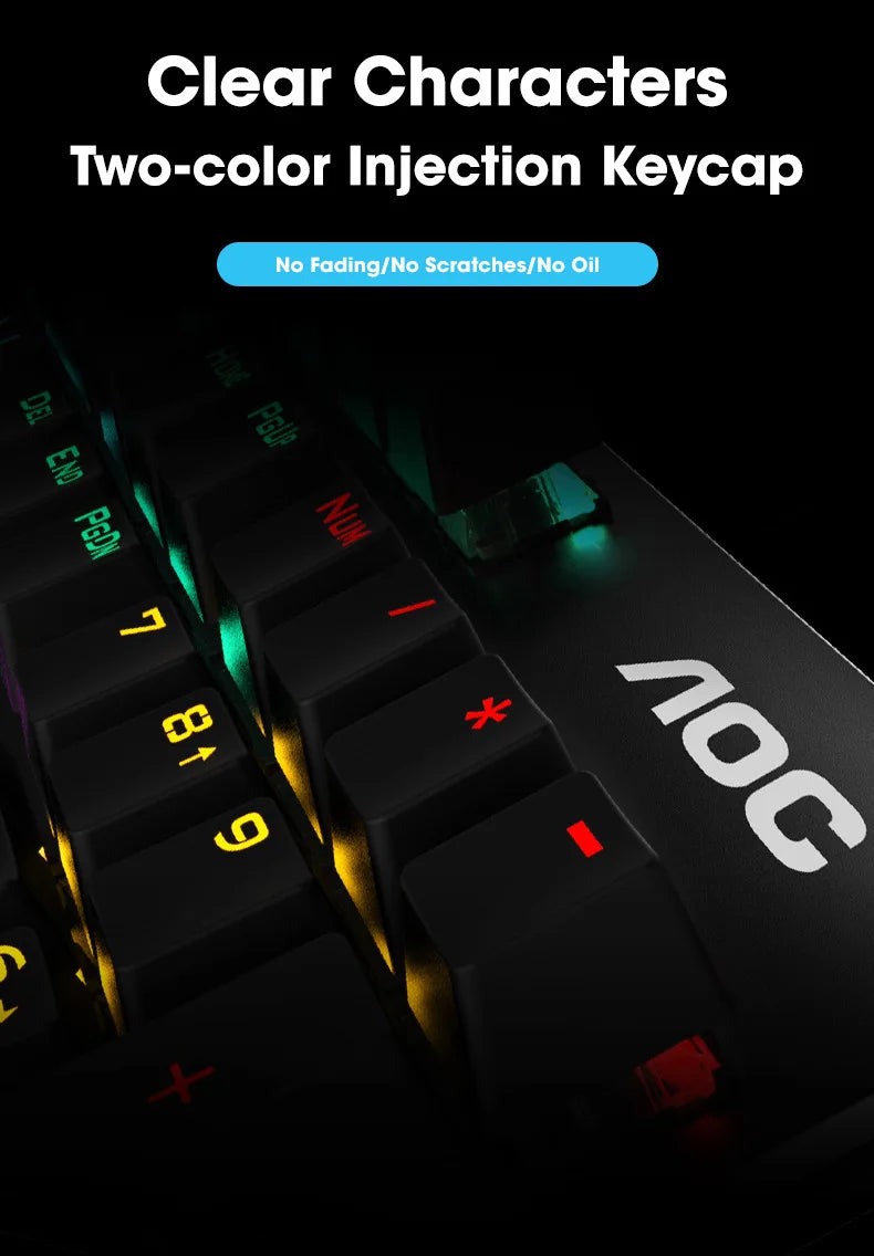 GK410 104 Keys Metal Panel Mechanical Keyboard RGB