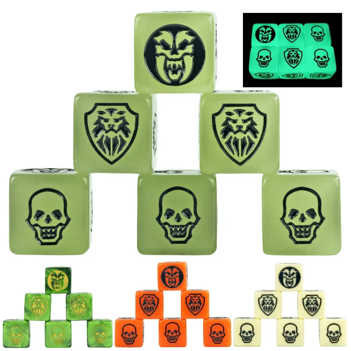 Game Dice 6pcs D6 Dice Opaque Color for