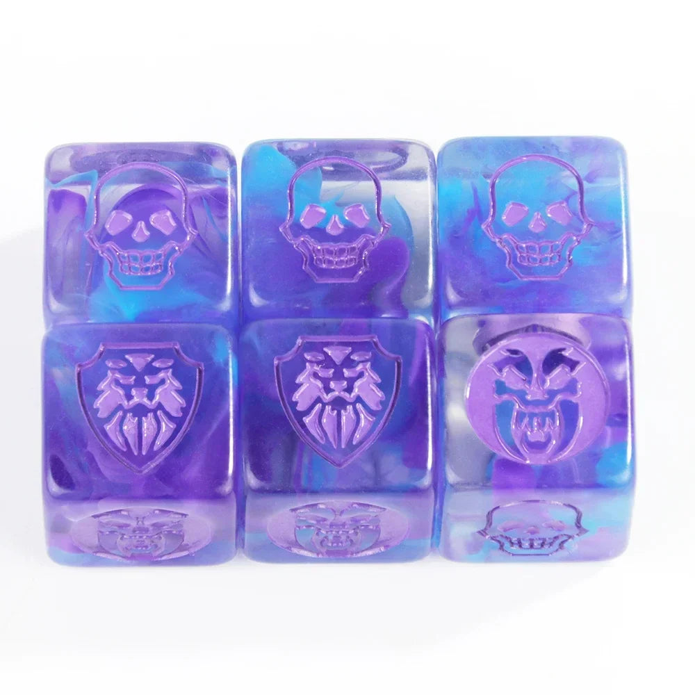 Game Dice 6pcs D6 Dice Opaque Color for