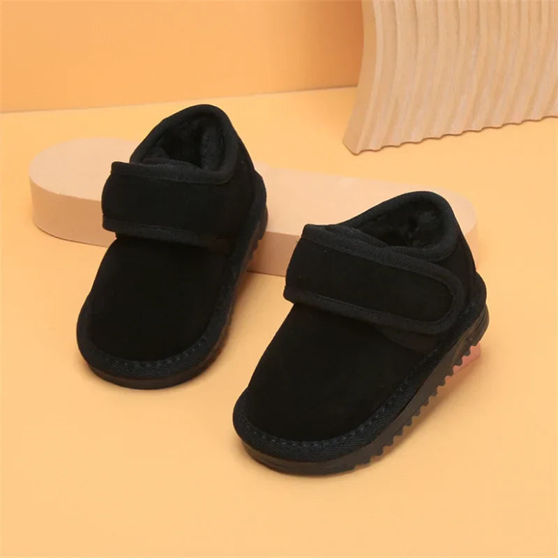 Genuine Leather Winter Baby Shoes Warm Plush Toddler