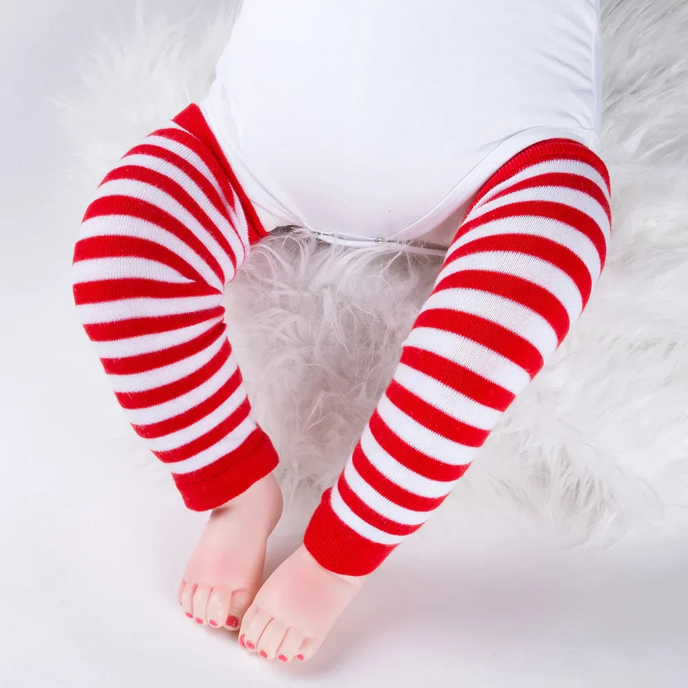 Girls Leg Warmers Stripe Toddler Leggings Cotton Knee