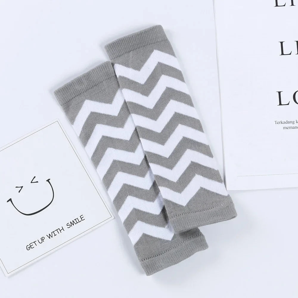 Girls Leg Warmers Stripe Toddler Leggings Cotton Knee