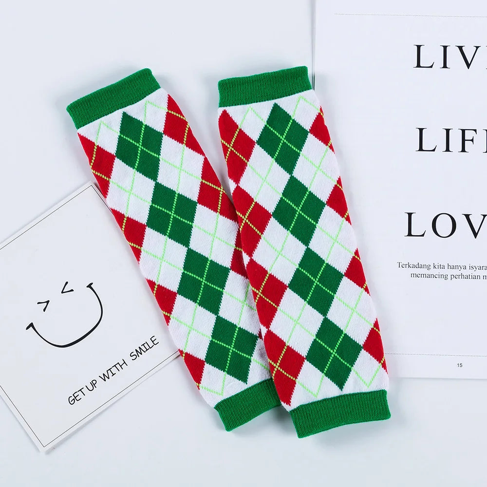 Girls Leg Warmers Stripe Toddler Leggings Cotton Knee