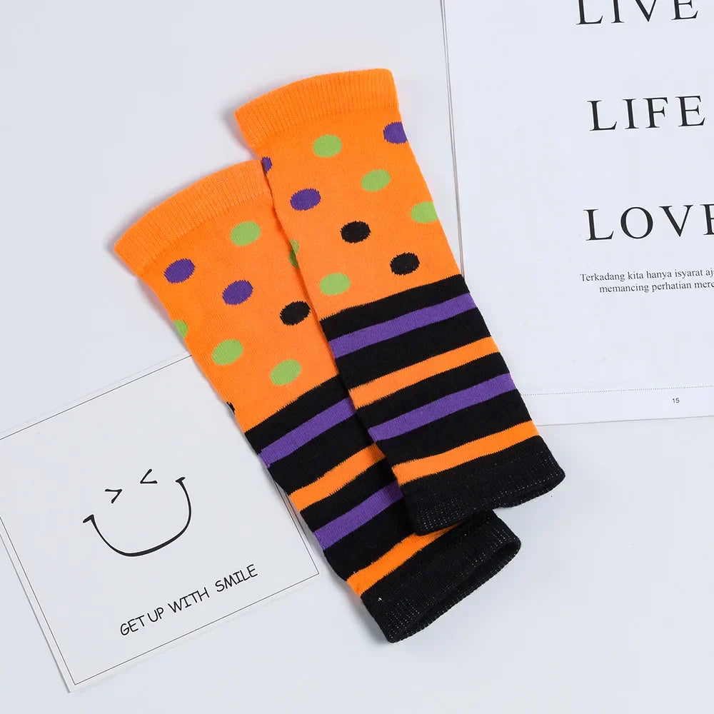 Girls Leg Warmers Stripe Toddler Leggings Cotton Knee