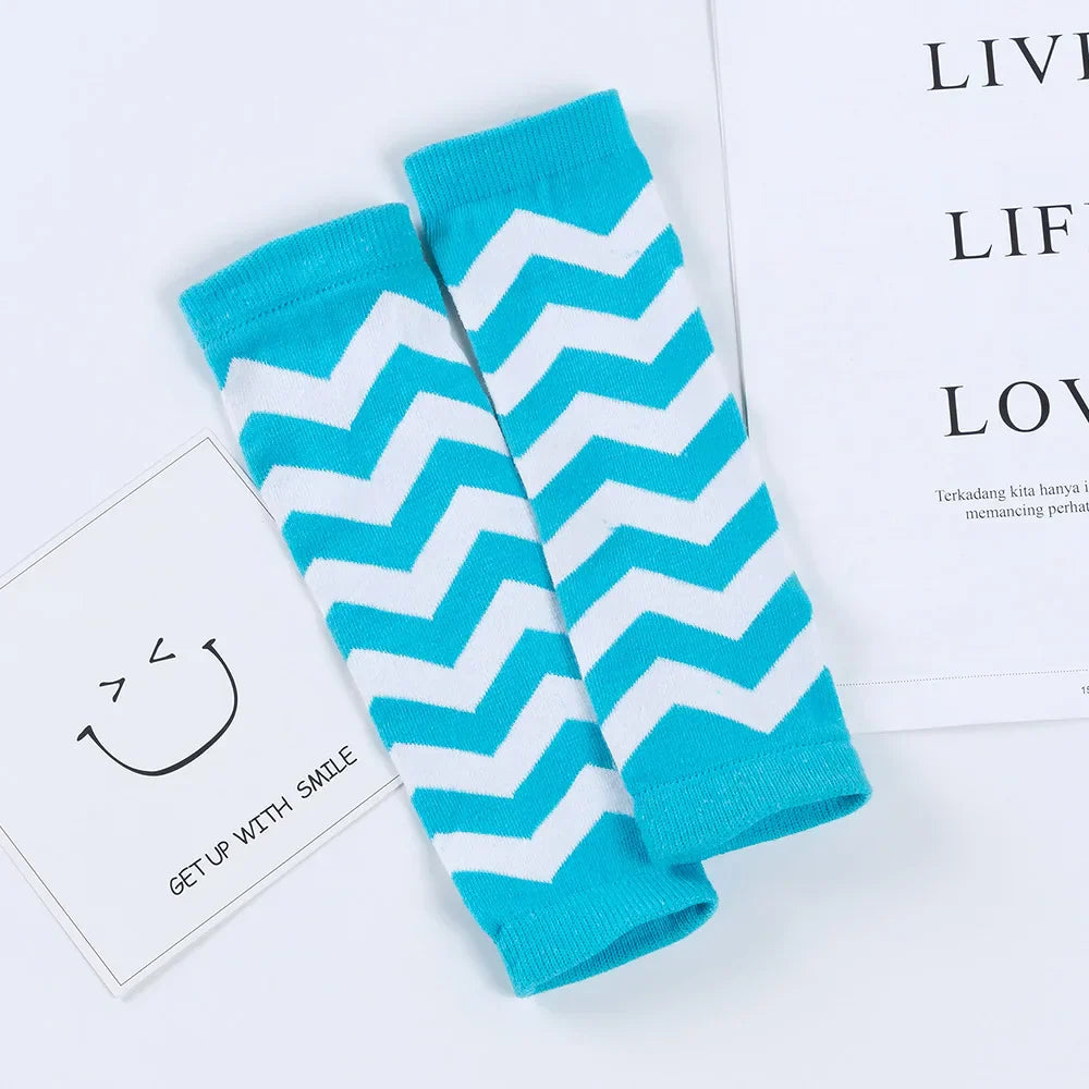 Girls Leg Warmers Stripe Toddler Leggings Cotton Knee