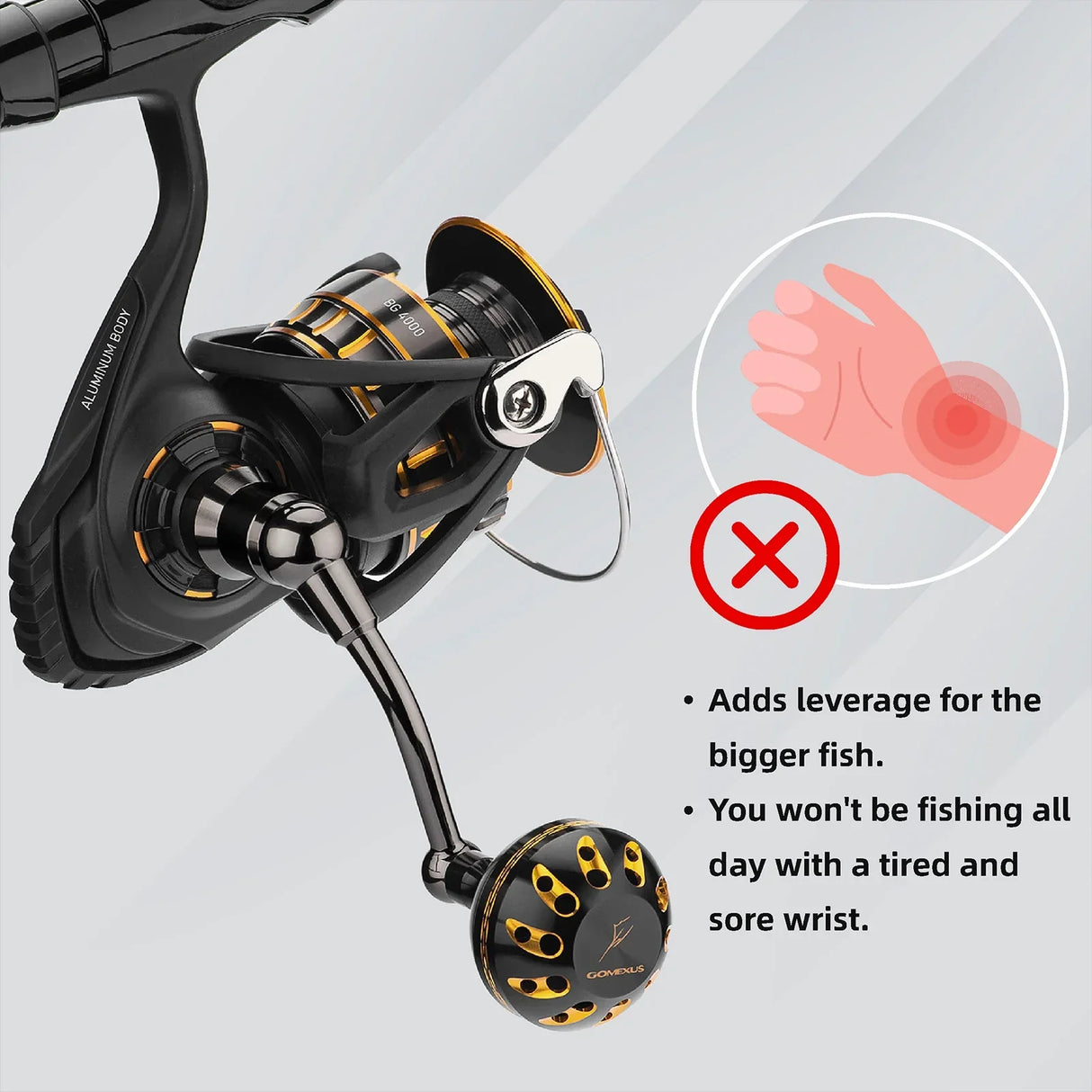 Gomexus Power Handle For Daiwa BG MQ Saltist
