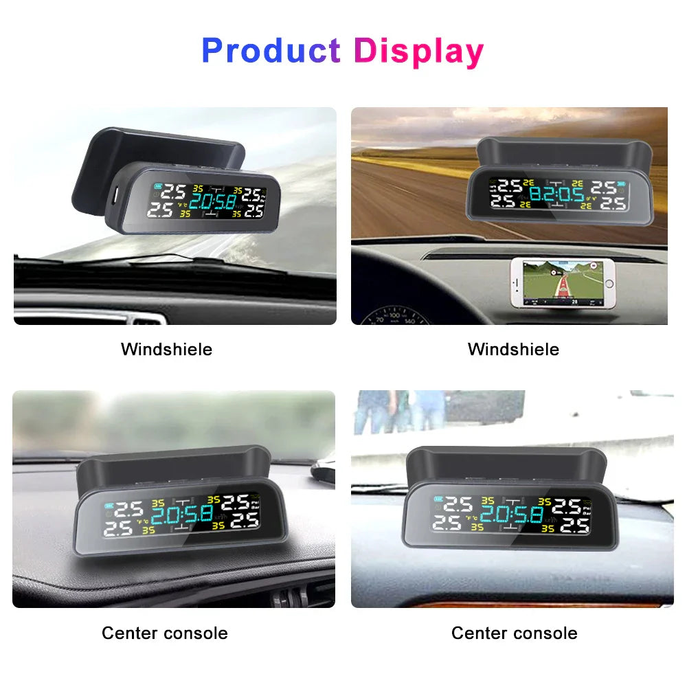 Car TPMS Tire Pressure Alarm Monitor System Temperature